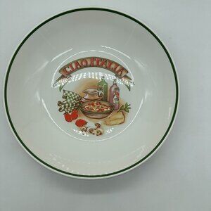 Over & Back Large Pasta Serving Bowl Made in Italy OVB16 Ciaoitalia EUC